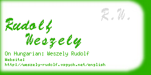 rudolf weszely business card